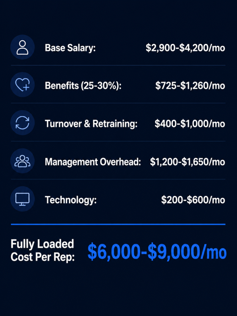 Fully loaded BDC cost per rep per month: the complete cost stack most dealers are not tracking